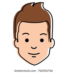 young man head avatar character