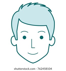 young man head avatar character