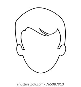 young man head avatar character