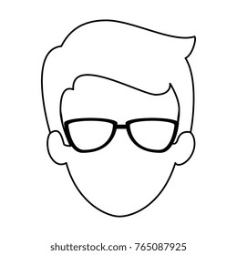 young man head avatar character