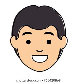 young man head avatar character