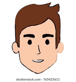 young man head avatar character