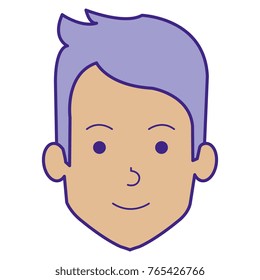young man head avatar character