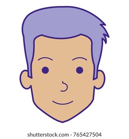 young man head avatar character