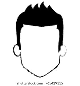 young man head avatar character
