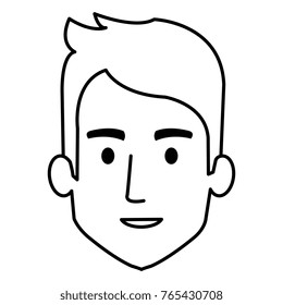 young man head avatar character