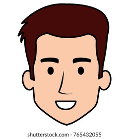 young man head avatar character