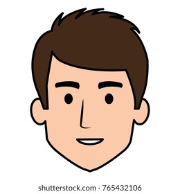 young man head avatar character