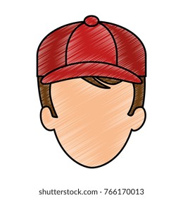 young man head avatar character