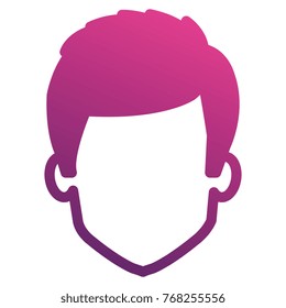 young man head avatar character