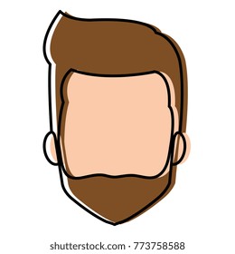young man head avatar character