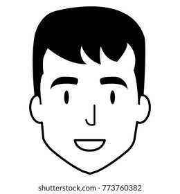 young man head avatar character
