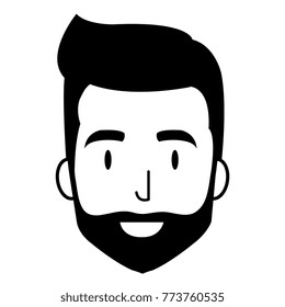 young man head avatar character