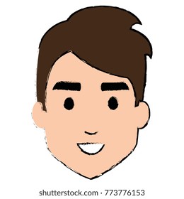 young man head avatar character