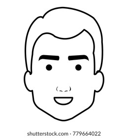 young man head avatar character