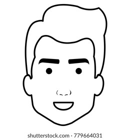 young man head avatar character
