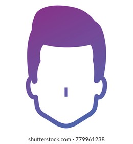 young man head avatar character