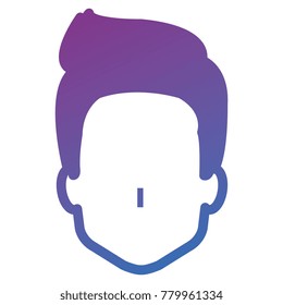 young man head avatar character