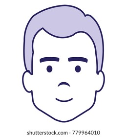 young man head avatar character