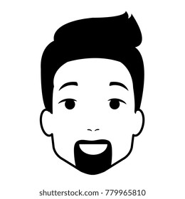 young man head avatar character