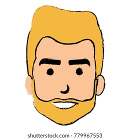 young man head avatar character