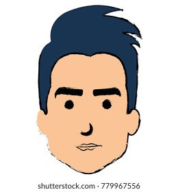 young man head avatar character