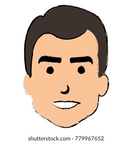 young man head avatar character
