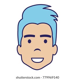 young man head avatar character