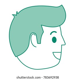 young man head avatar character