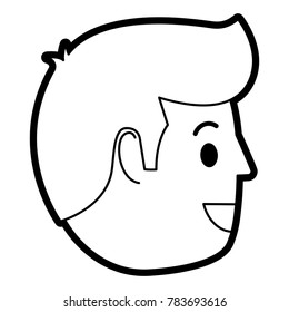 young man head avatar character