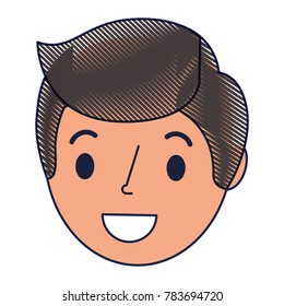 young man head avatar character