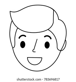 young man head avatar character