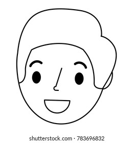 young man head avatar character