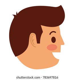 young man head avatar character