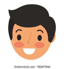 young man head avatar character