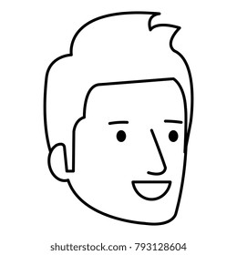 young man head avatar character