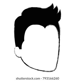 young man head avatar character