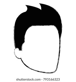 young man head avatar character