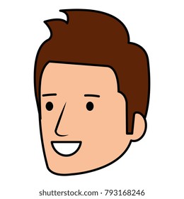 young man head avatar character