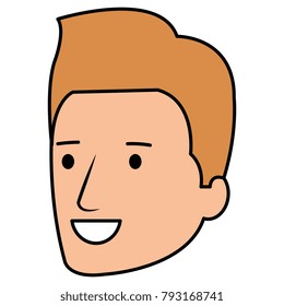 young man head avatar character