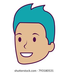 young man head avatar character