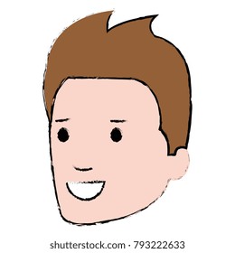 young man head avatar character