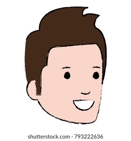 young man head avatar character