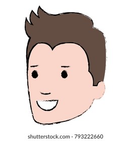 young man head avatar character