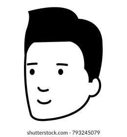 young man head avatar character