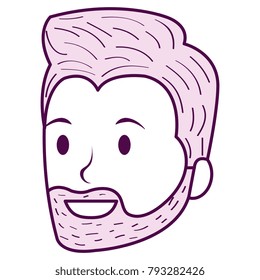 young man head avatar character