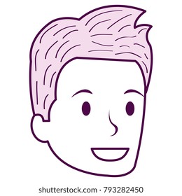 young man head avatar character