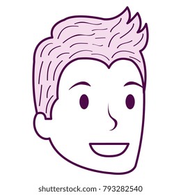 young man head avatar character