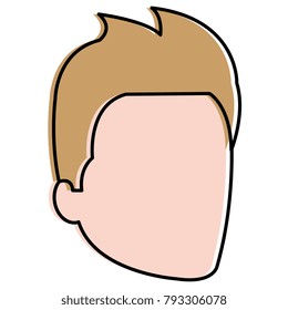 young man head avatar character