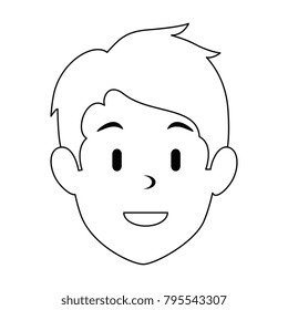 young man head avatar character